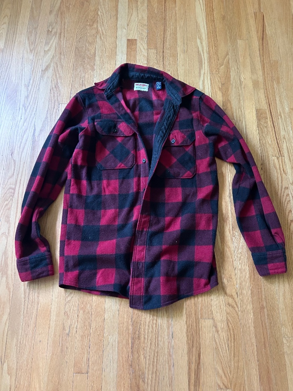 Wrangler buffalo plaid fleece top